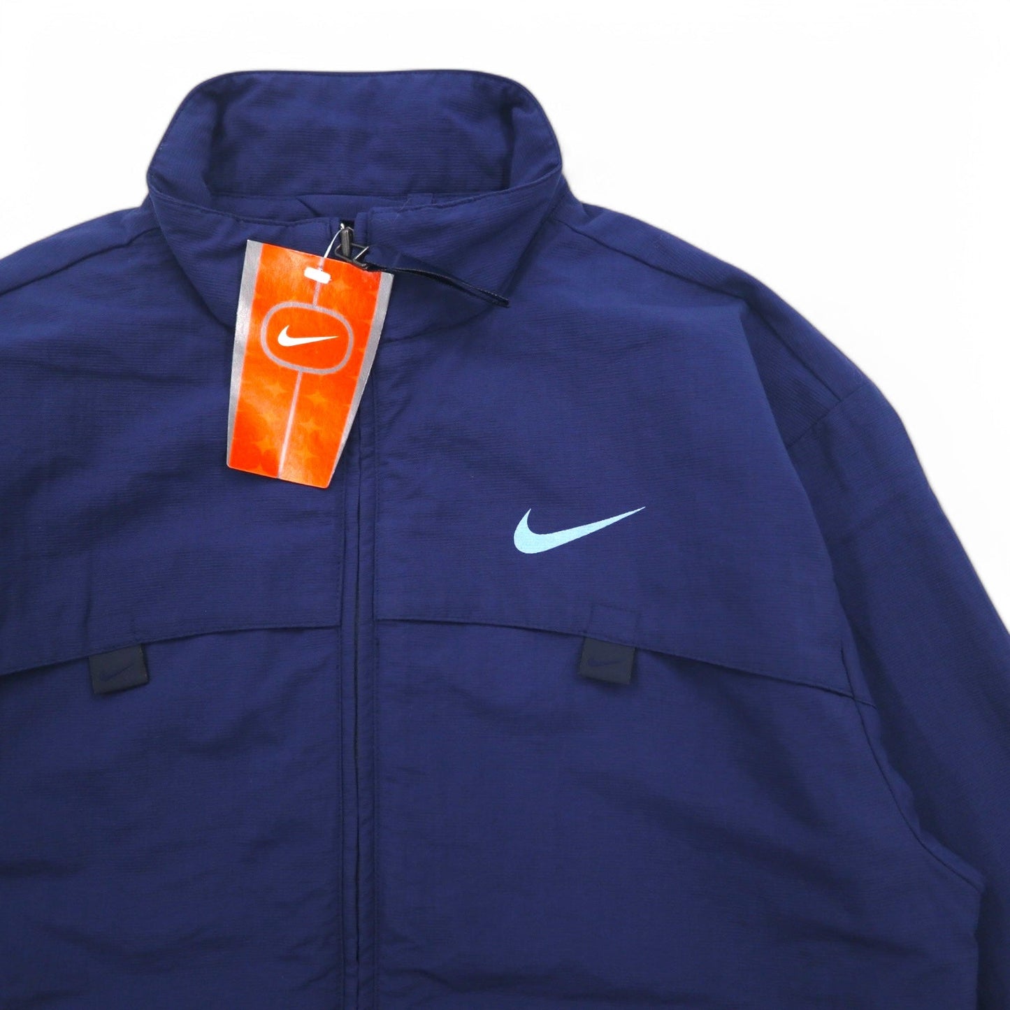 NIKE 90年代 ナイロンジャケット トラックジャケット ジャージ M ネイビー 黒タグ 未使用品