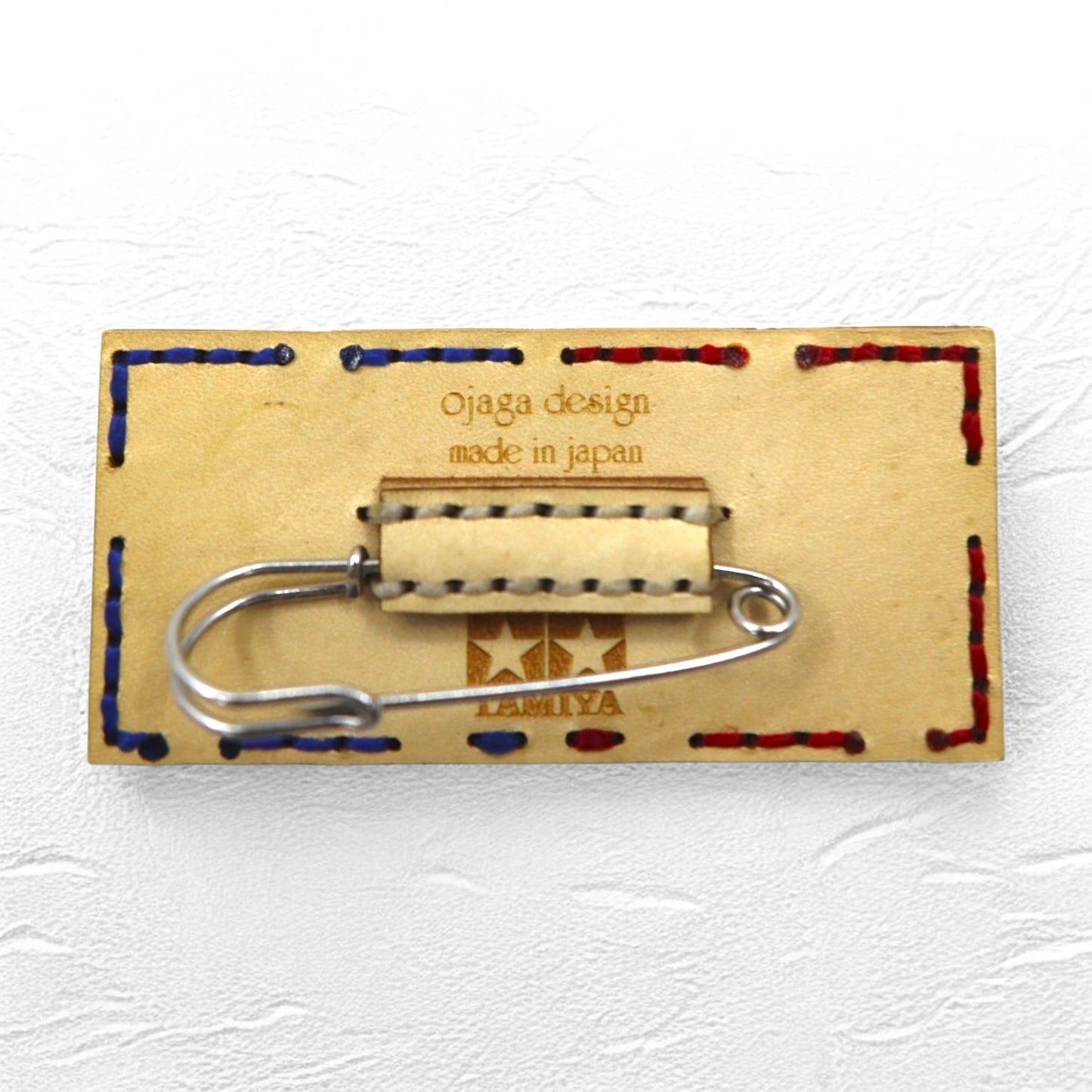 ojaga design × TAMIYA バッジ レザー ピン ブローチ 日本製