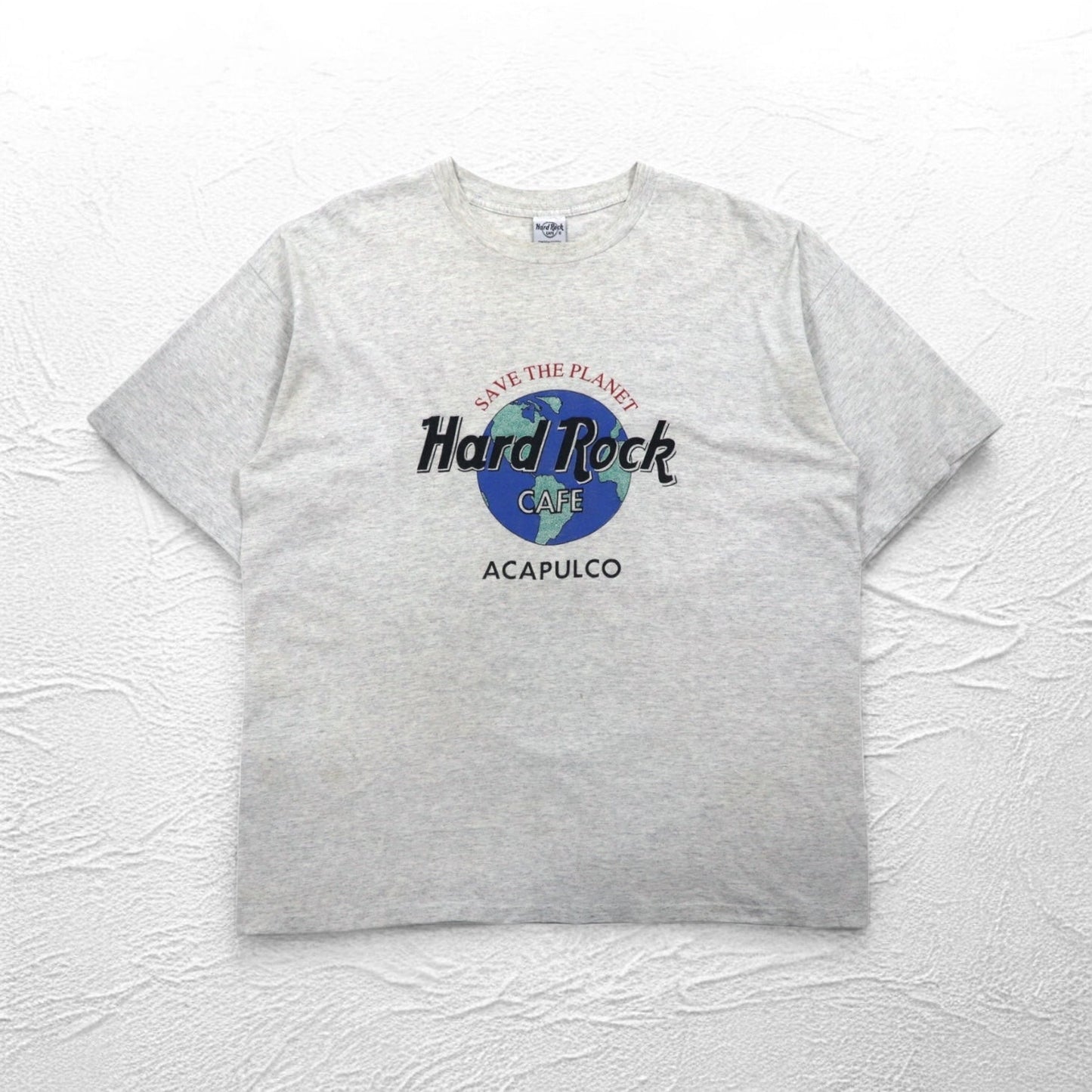 Hard Rock CAFE プリント Tシャツ XL グレー コットン SAVE THE PLANET ACAPULCO メキシコ製