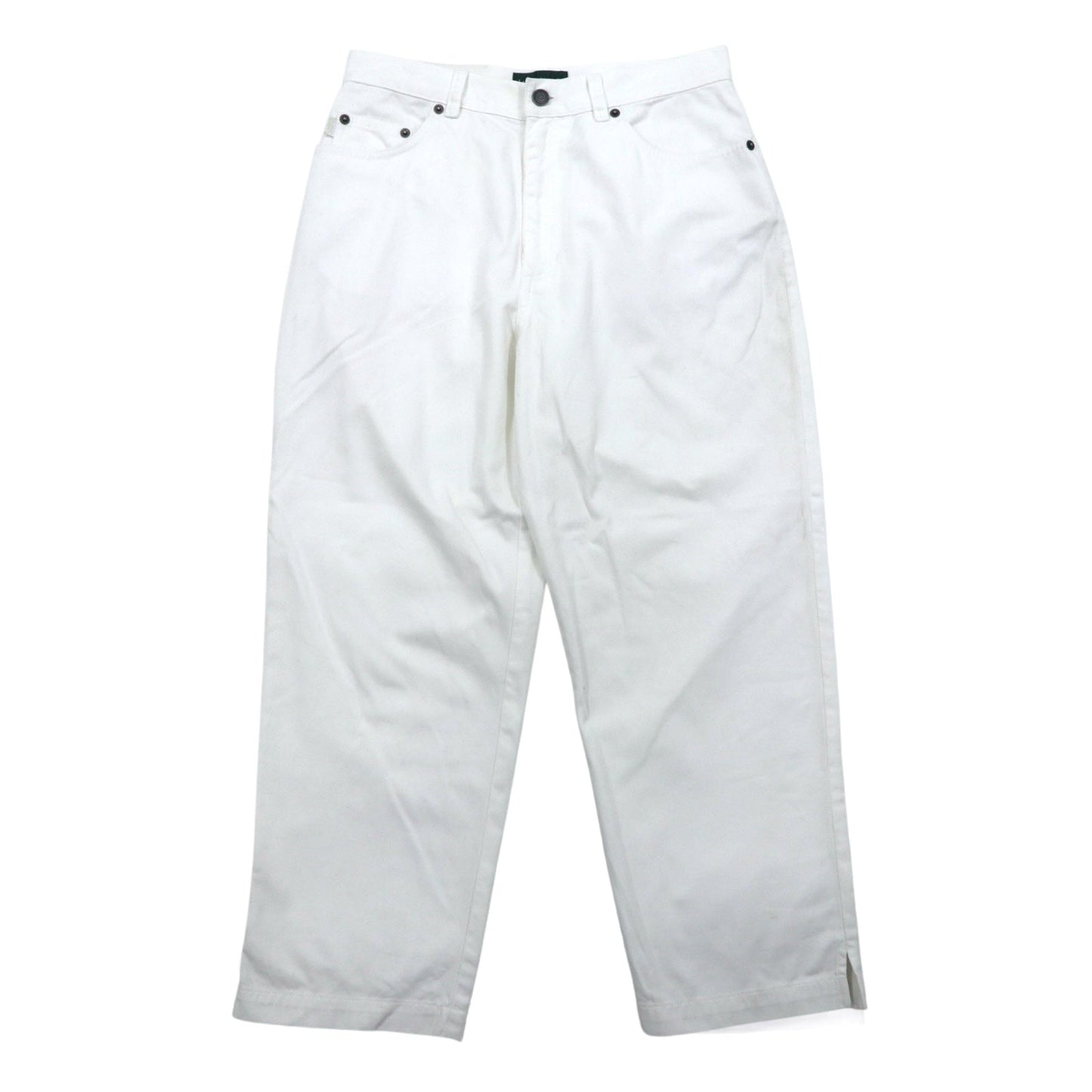 LAUREN JEANS Co. RALPH LAUREN 90年代 ワイド テーパード デニムパンツ M ホワイト コットン
