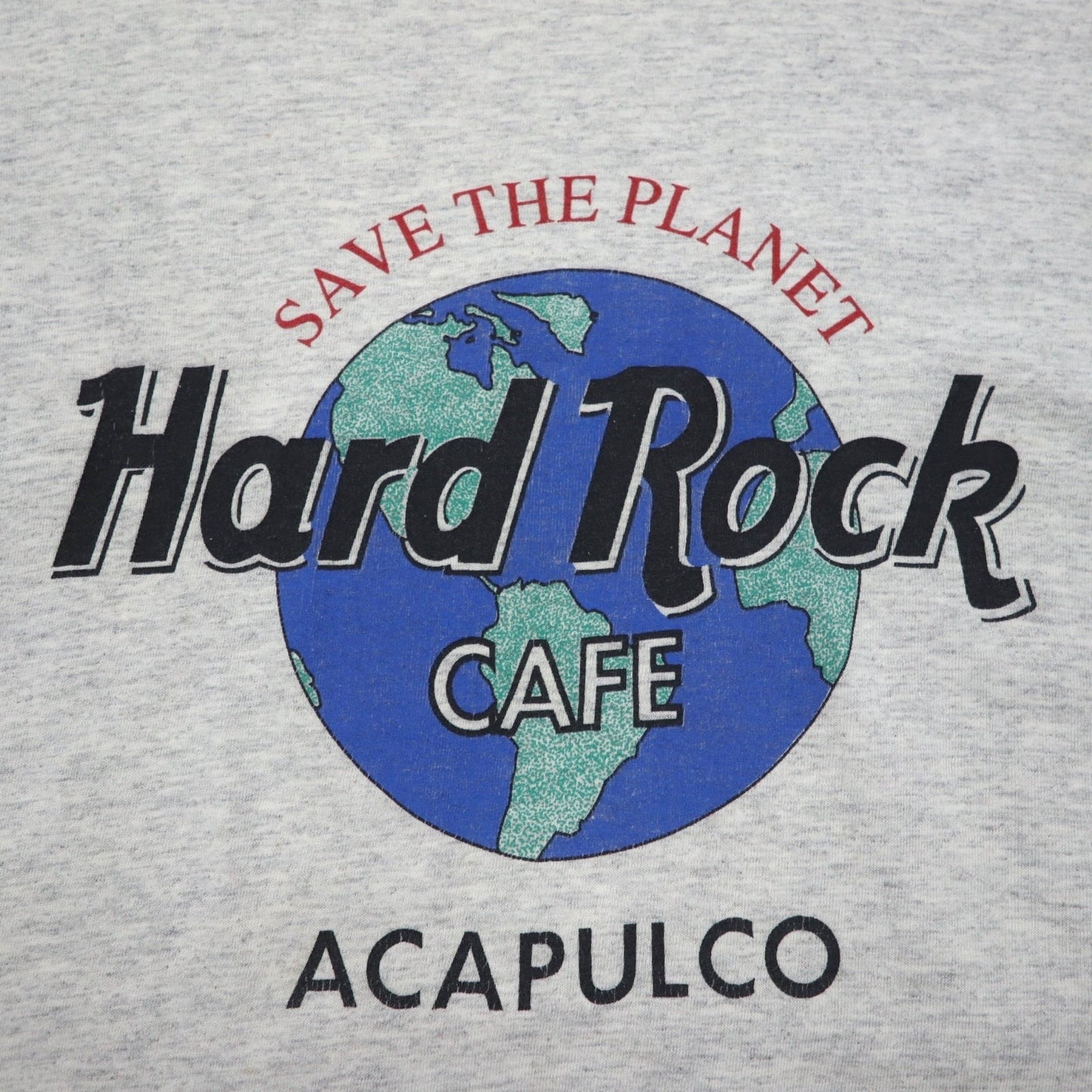 Hard Rock CAFE プリント Tシャツ XL グレー コットン SAVE THE PLANET ACAPULCO メキシコ製