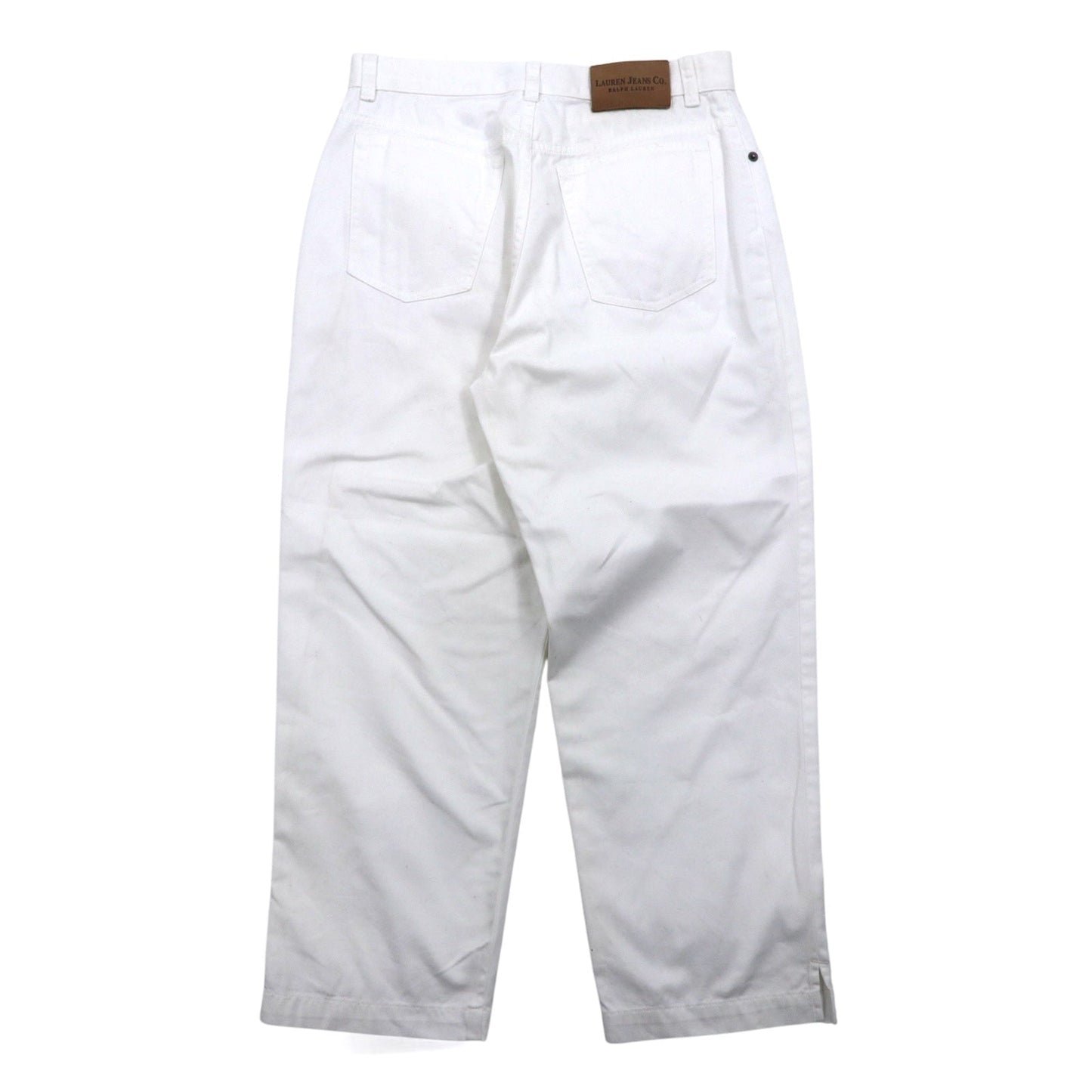 LAUREN JEANS Co. RALPH LAUREN 90年代 ワイド テーパード デニムパンツ M ホワイト コットン