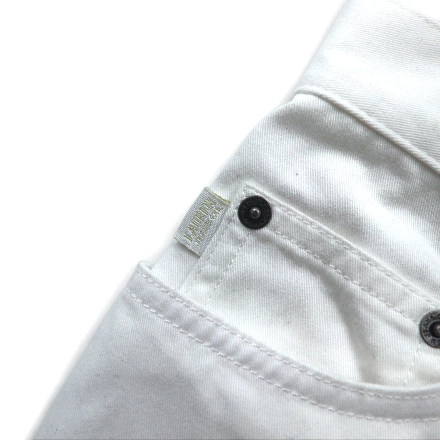 LAUREN JEANS Co. RALPH LAUREN 90年代 ワイド テーパード デニムパンツ M ホワイト コットン