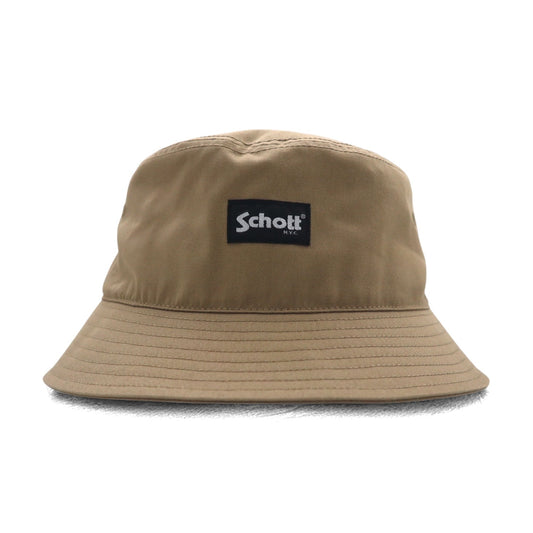 Schott N.Y.C. ベーシック バケットハット FREE ベージュ ワンポイントロゴ SC038