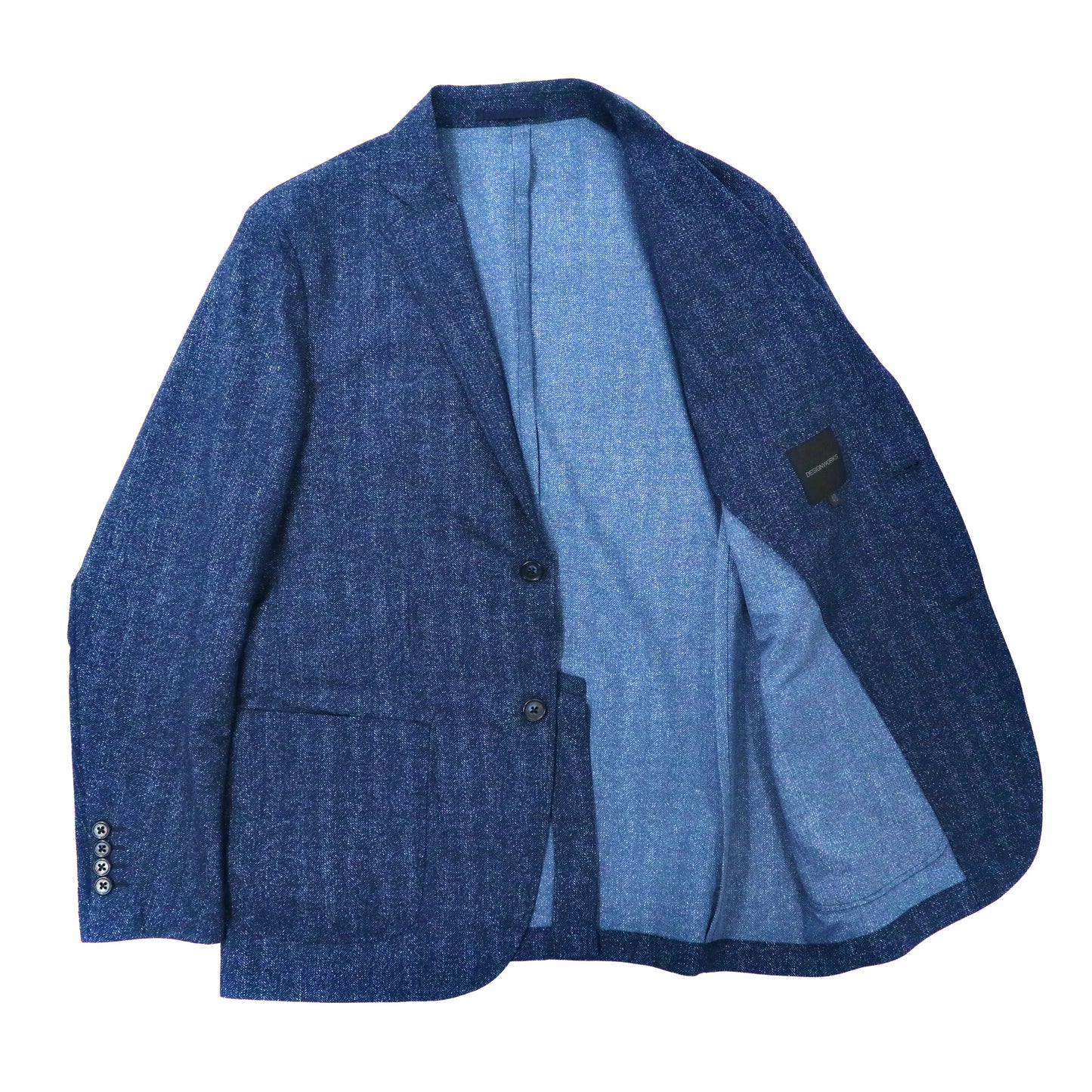 DESIGNWORKS イージースーツ セットアップ 48 ネイビー ポリエステル ストレッチ 0340-09-82020