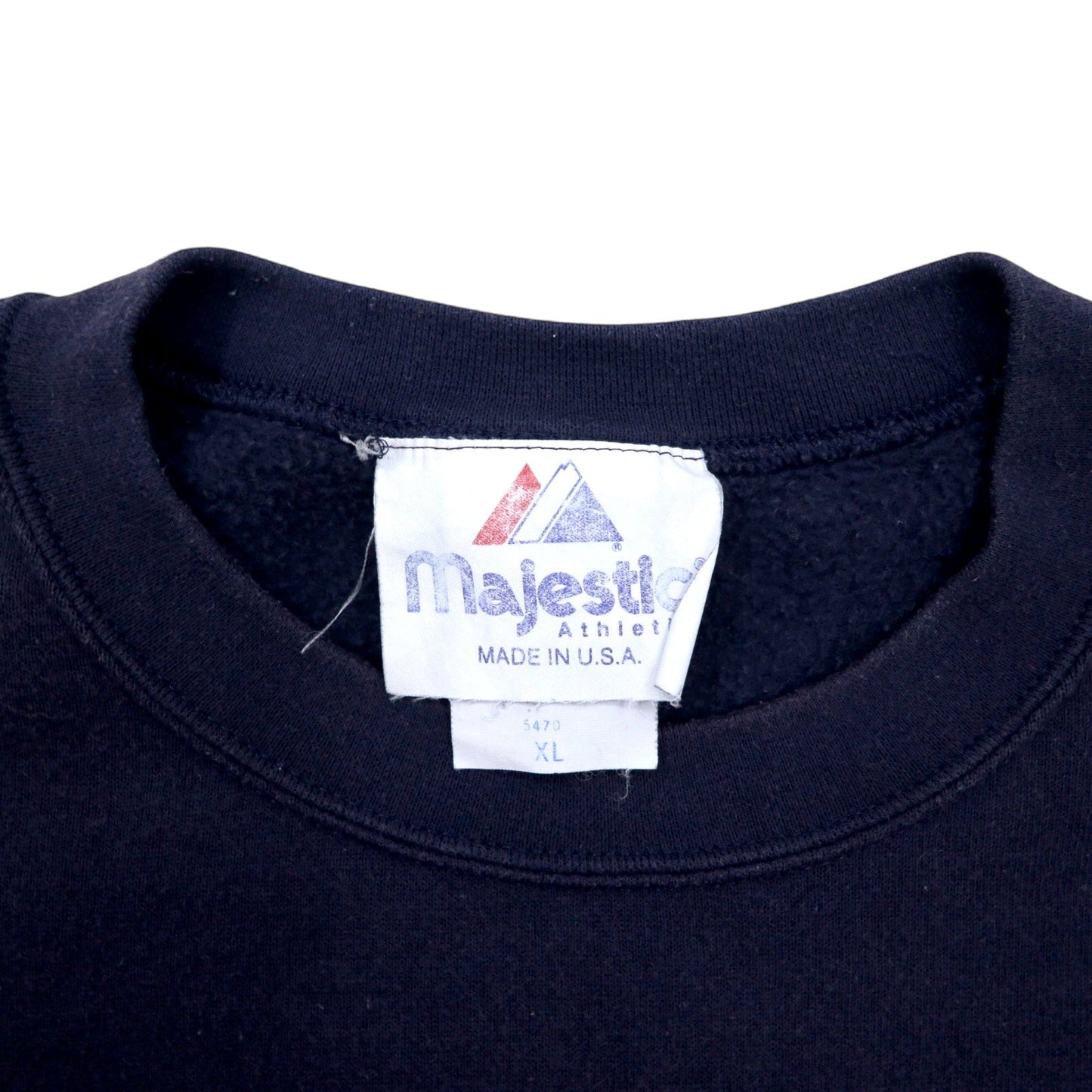 majestic USA製 90年代 NFL 刺繍 スウェット XL ネイビー コットン TENNESSEE TITANS