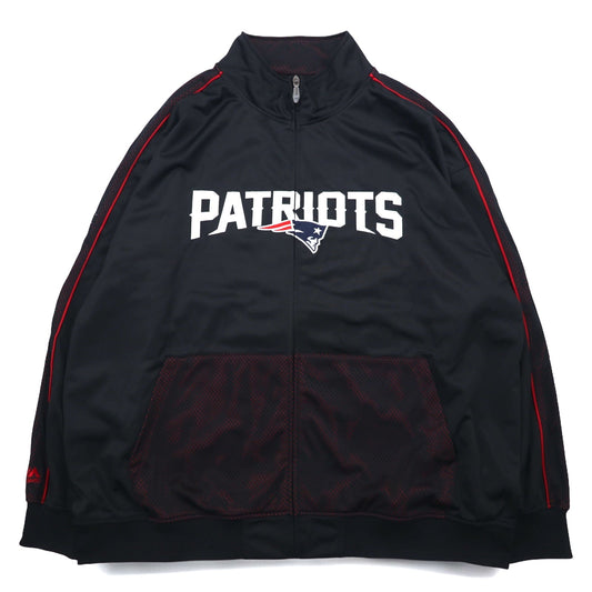 Majestic トラックジャケット ジャージ 4XL ブラック ポリエステル サイドライン NFL PATRIOTS