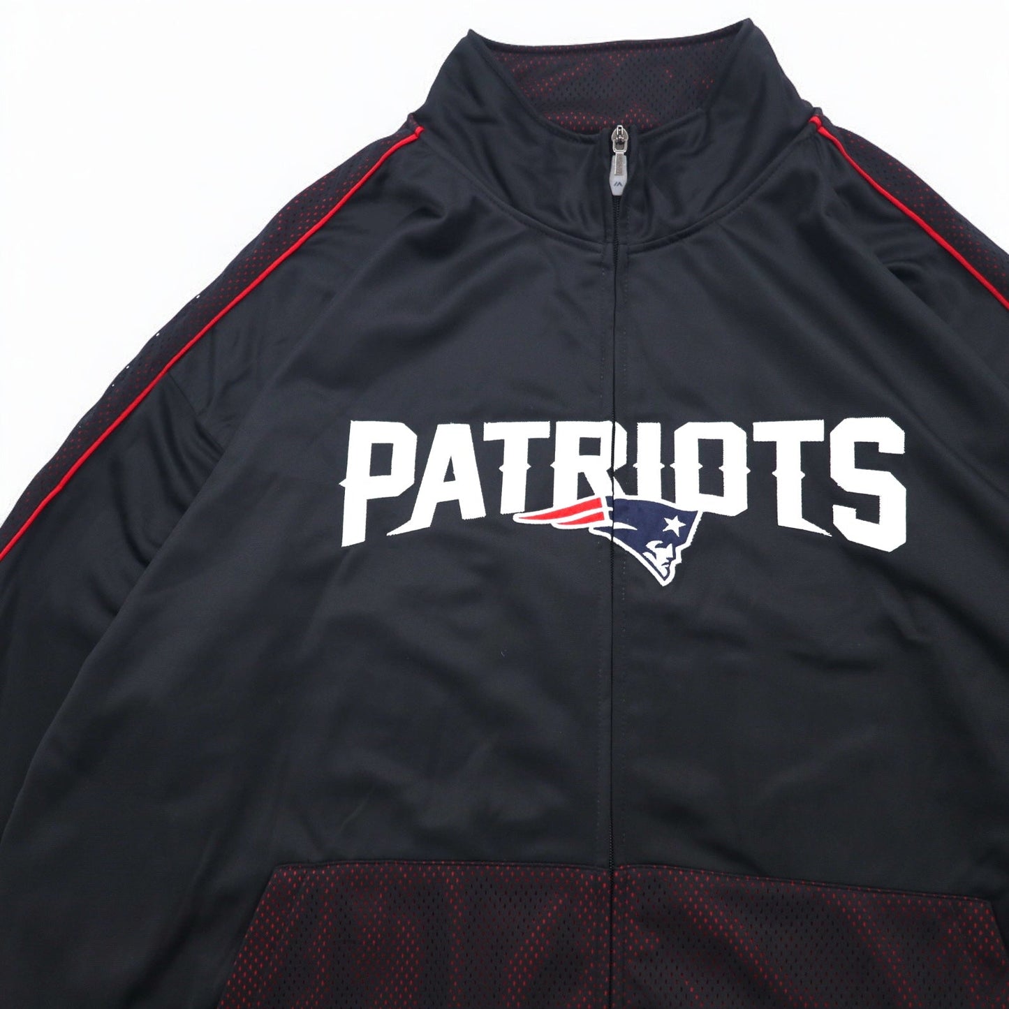 Majestic トラックジャケット ジャージ 4XL ブラック ポリエステル サイドライン NFL PATRIOTS