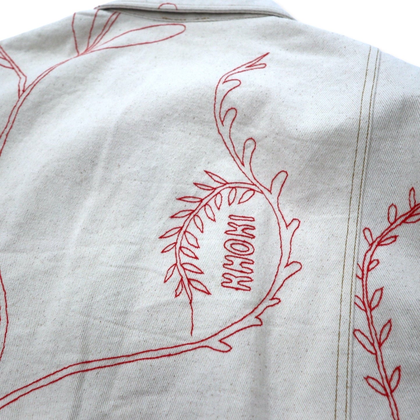 KHOKI スザニ 刺繍 カレッジ ジャケット 2 アイボリー コットン 生成り suzani collage jacket 22aw-jk-01 日本製