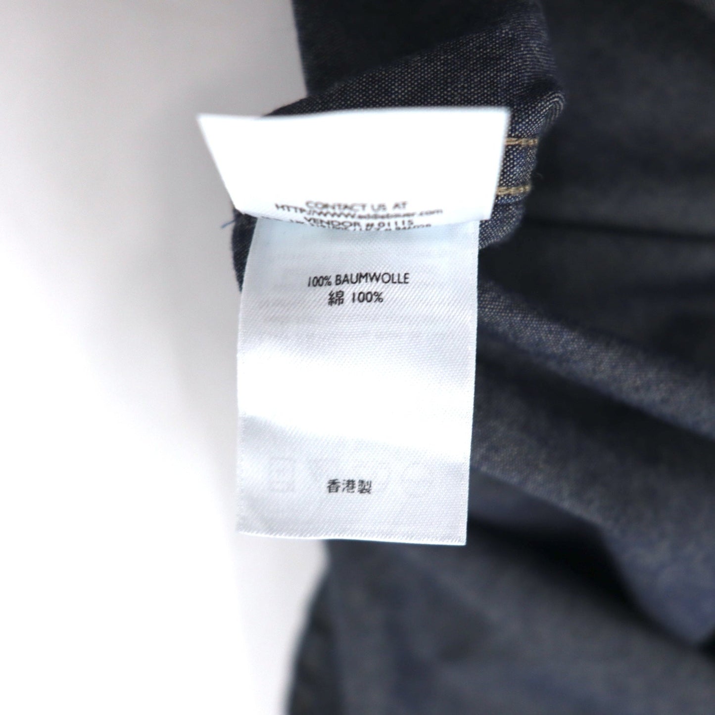 Eddie Bauer シャンブレー ボタンダウンシャツ L ブルー インディゴ コットン 未使用品