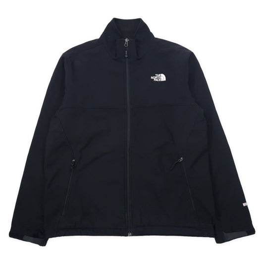 THE NORTH FACE ウィンドストッパー ソフトシェルジャケット L ブラック ポリエステル フリースライニング WIND STOPPER ロゴ刺繍