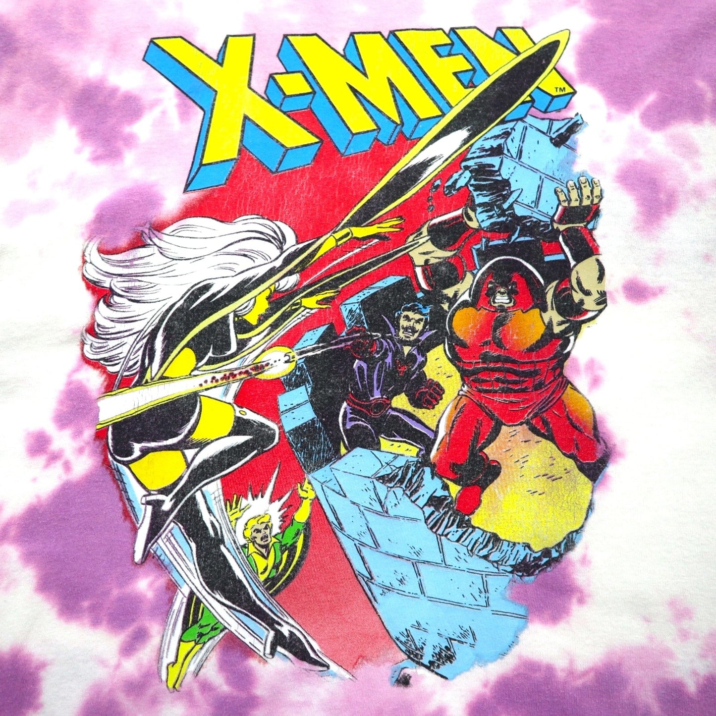 MARVEL マーベル 00年代 オフィシャル X-MEN タイダイ Tシャツ L ピンク キャラクタープリント アメコミ ニカラグア製
