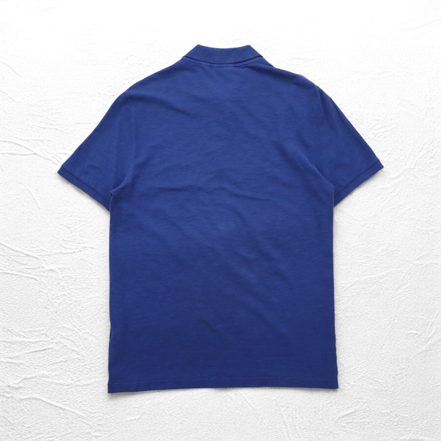 LACOSTE スリムフィット ポロシャツ L ブルー 鹿の子 SLIM FIT ワンポイントロゴ FA10269 ペルー製