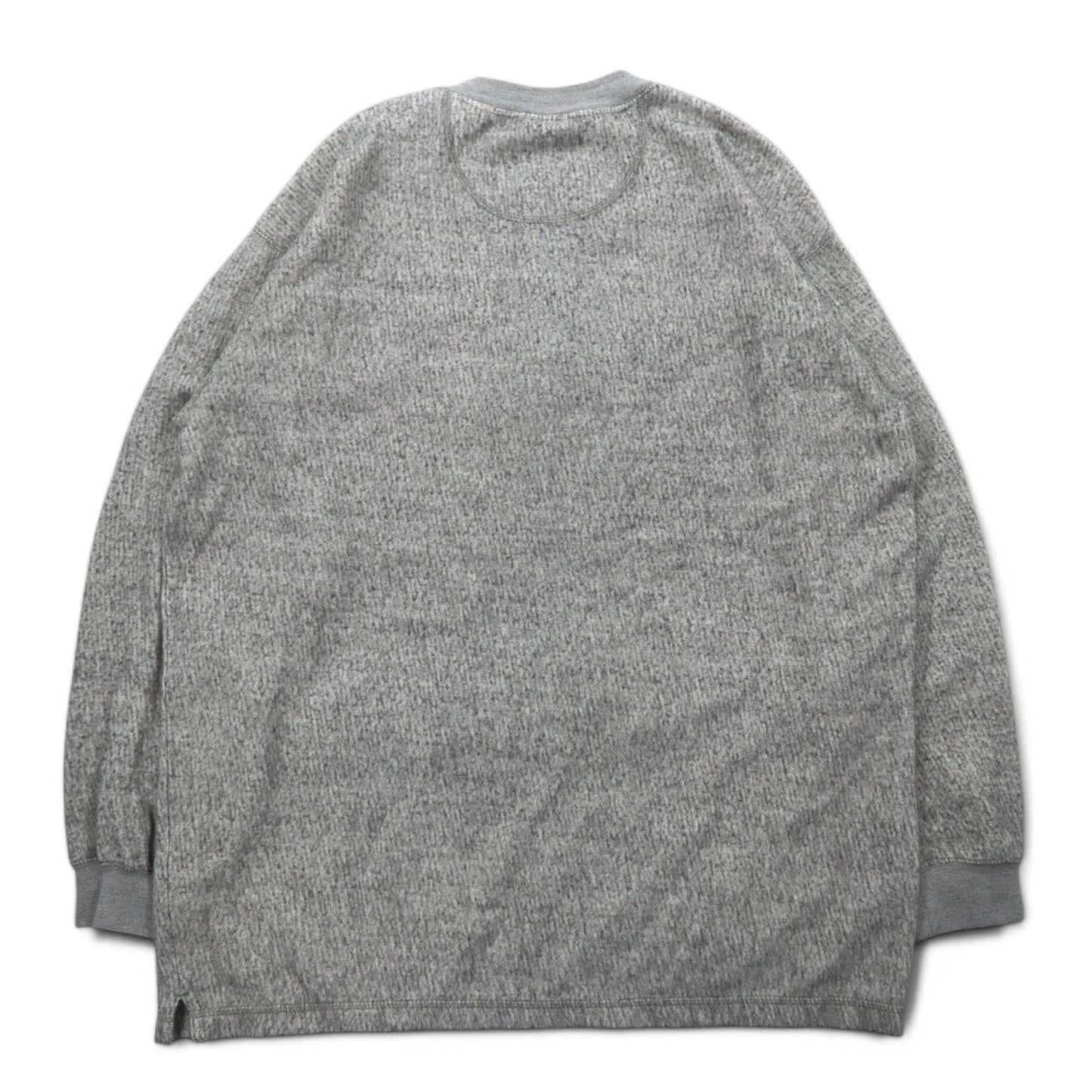 NFL ヘンリーネック ロングスリーブ Tシャツ ロンT L グレー コットン NY GIANTS