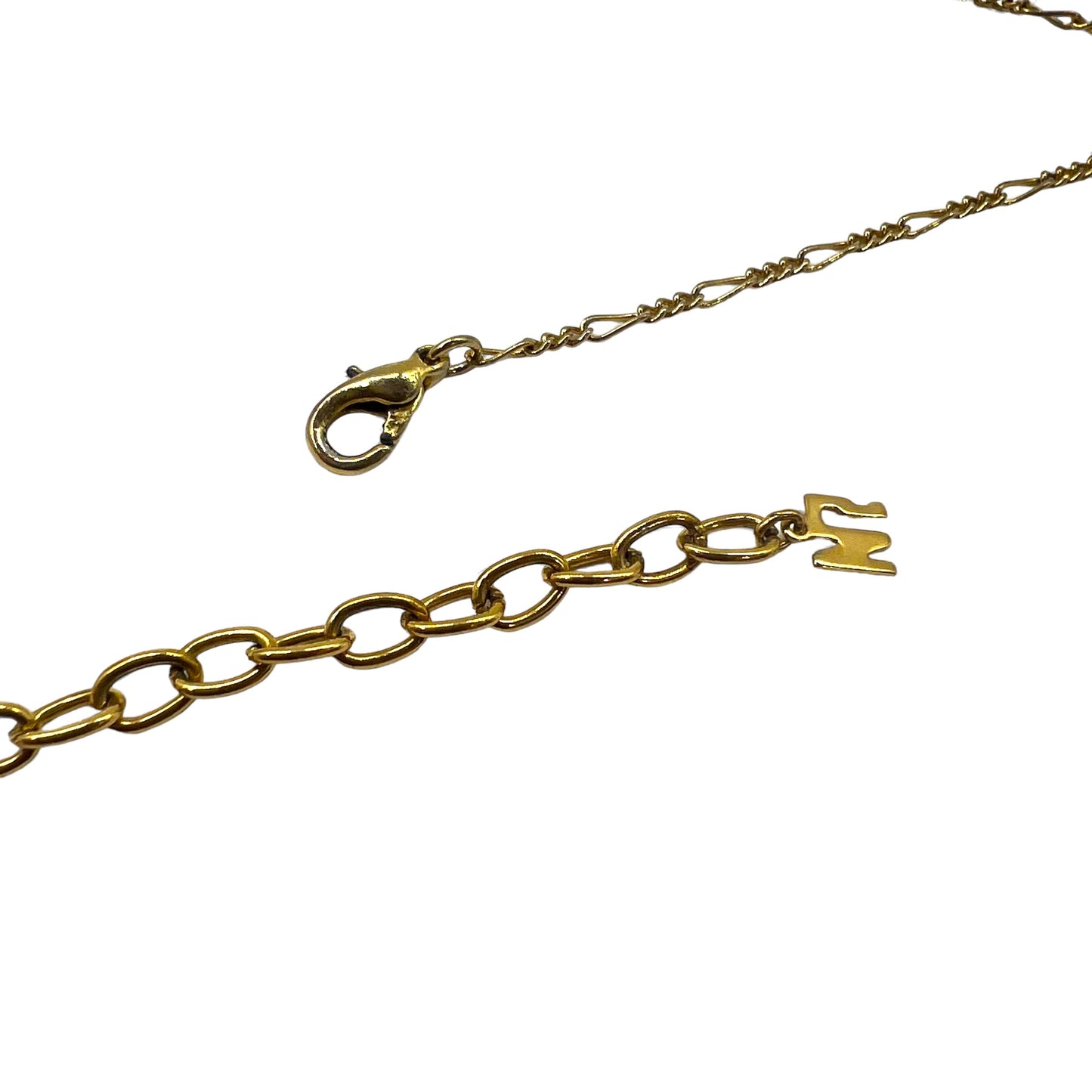 NINA RICCI フィガロチェーン ネックレス ゴールド オーバル ロゴモチーフ ヴィンテージ