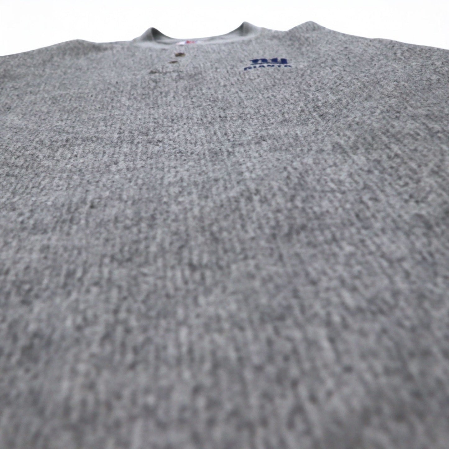 NFL ヘンリーネック ロングスリーブ Tシャツ ロンT L グレー コットン NY GIANTS