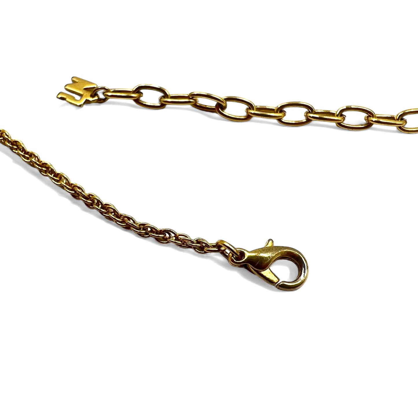 NINA RICCI ラインストーン スパイラルチェーン ネックレス ゴールド ラウンド ロゴモチーフ ヴィンテージ