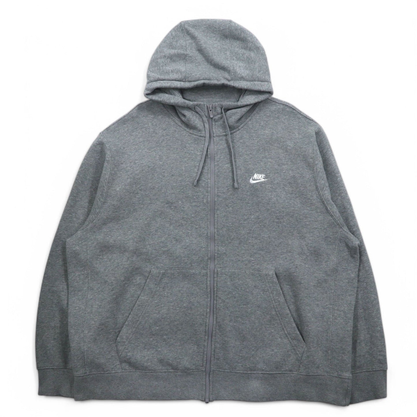 NIKE クラブ フリース フルジップ パーカー XXL グレー スウォッシュ CLUB FLEECE BV2645-063