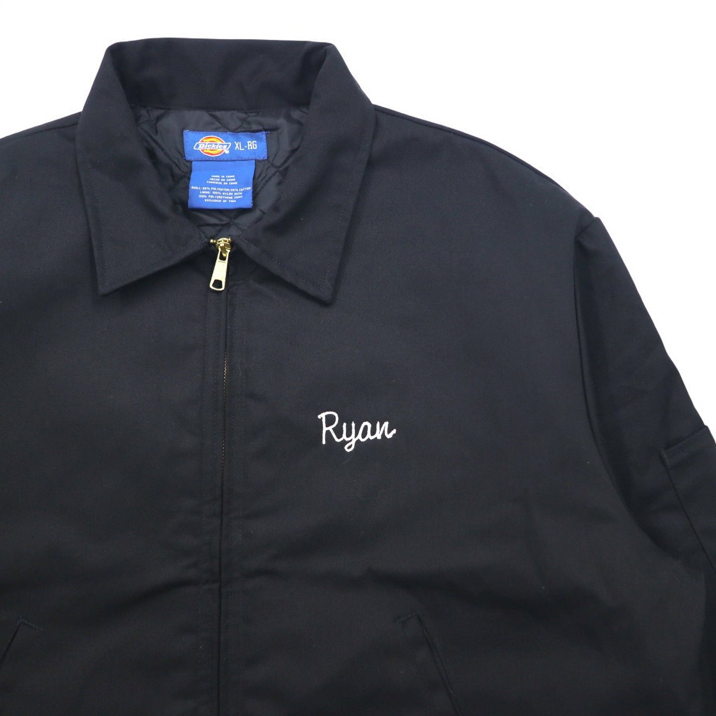 Dickies ワークジャケット ハリントンジャケット XL ブラック キルティングライナー