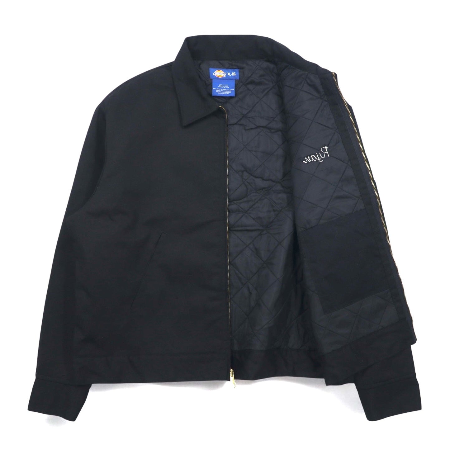 Dickies ワークジャケット ハリントンジャケット XL ブラック キルティングライナー