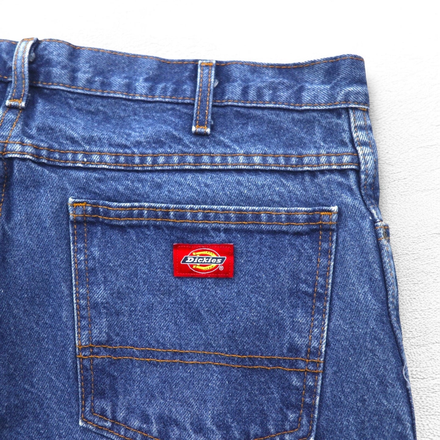 Dickies デニムパンツ インダストリアルジーンズ L インディゴ ブルー RELAXED FIT ジッパーフライ C993RNB メキシコ製