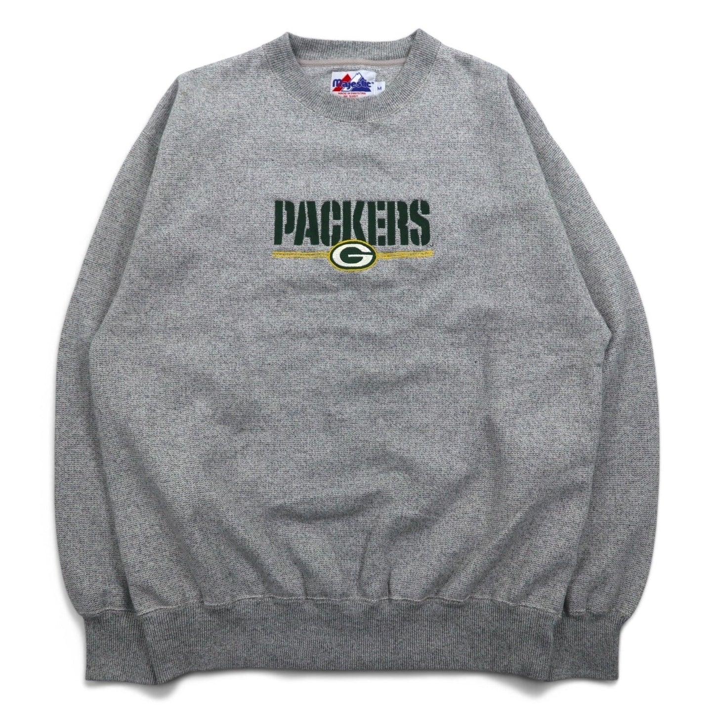 majestic パッカーズ 刺繍 スウェット XL グレー コットン NFL PACKERS