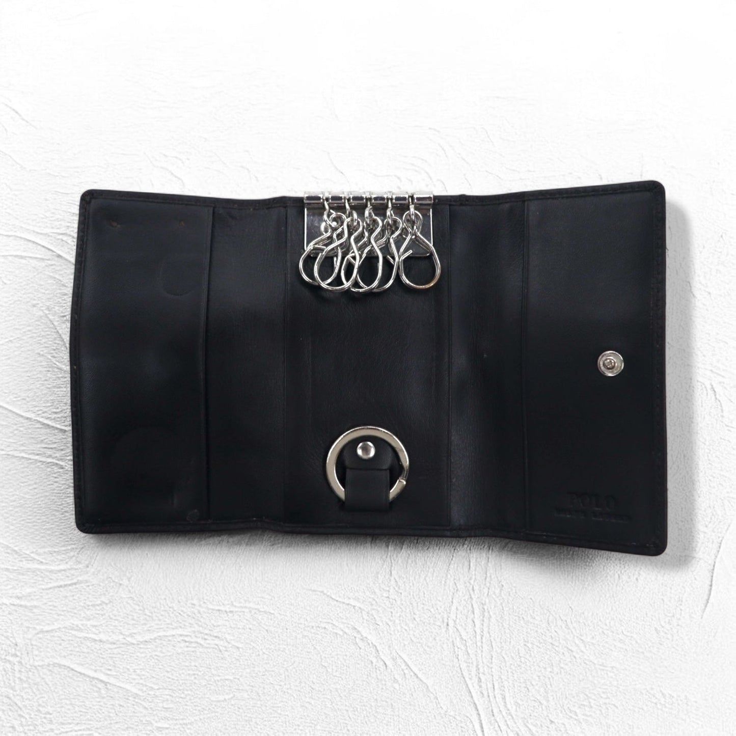 POLO RALPH LAUREN 5連 キーケース ブラック レザー スモールポニー