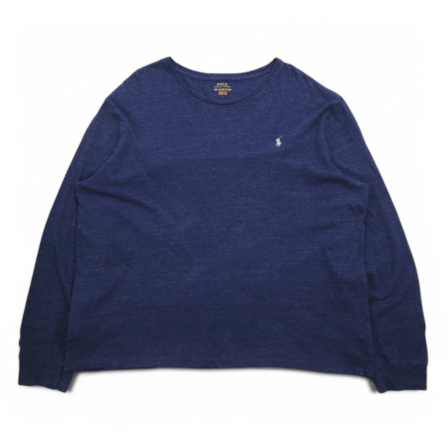 POLO RALPH LAUREN ロングスリーブ Tシャツ ロンT XXL ネイビー コットン スモールポニー刺繍