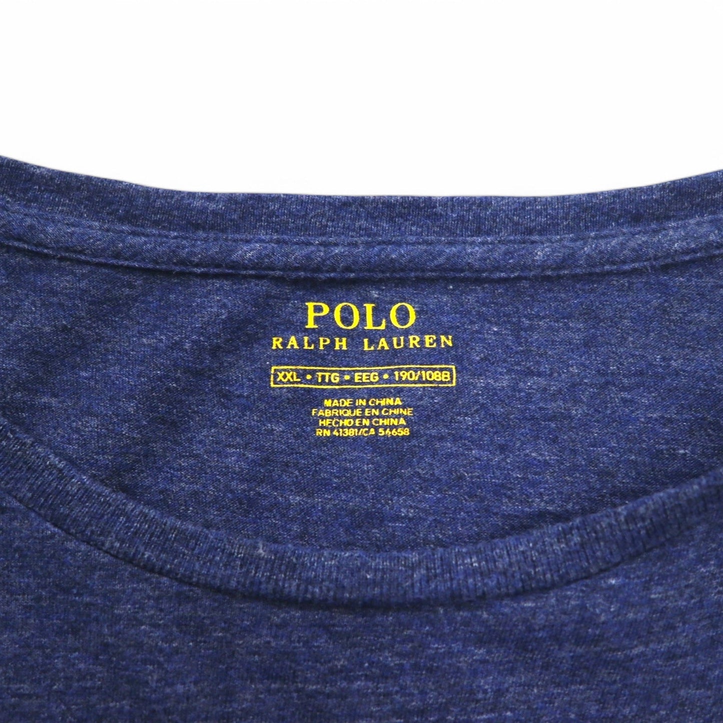 POLO RALPH LAUREN ロングスリーブ Tシャツ ロンT XXL ネイビー コットン スモールポニー刺繍