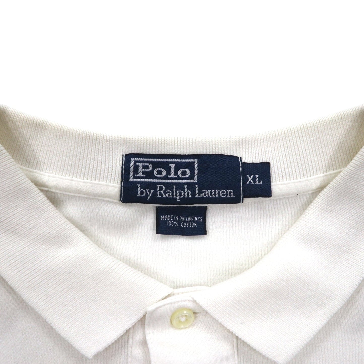 Polo by Ralph Lauren ポロシャツ XL ホワイト コットン スモールポニー刺繍 ビッグサイズ