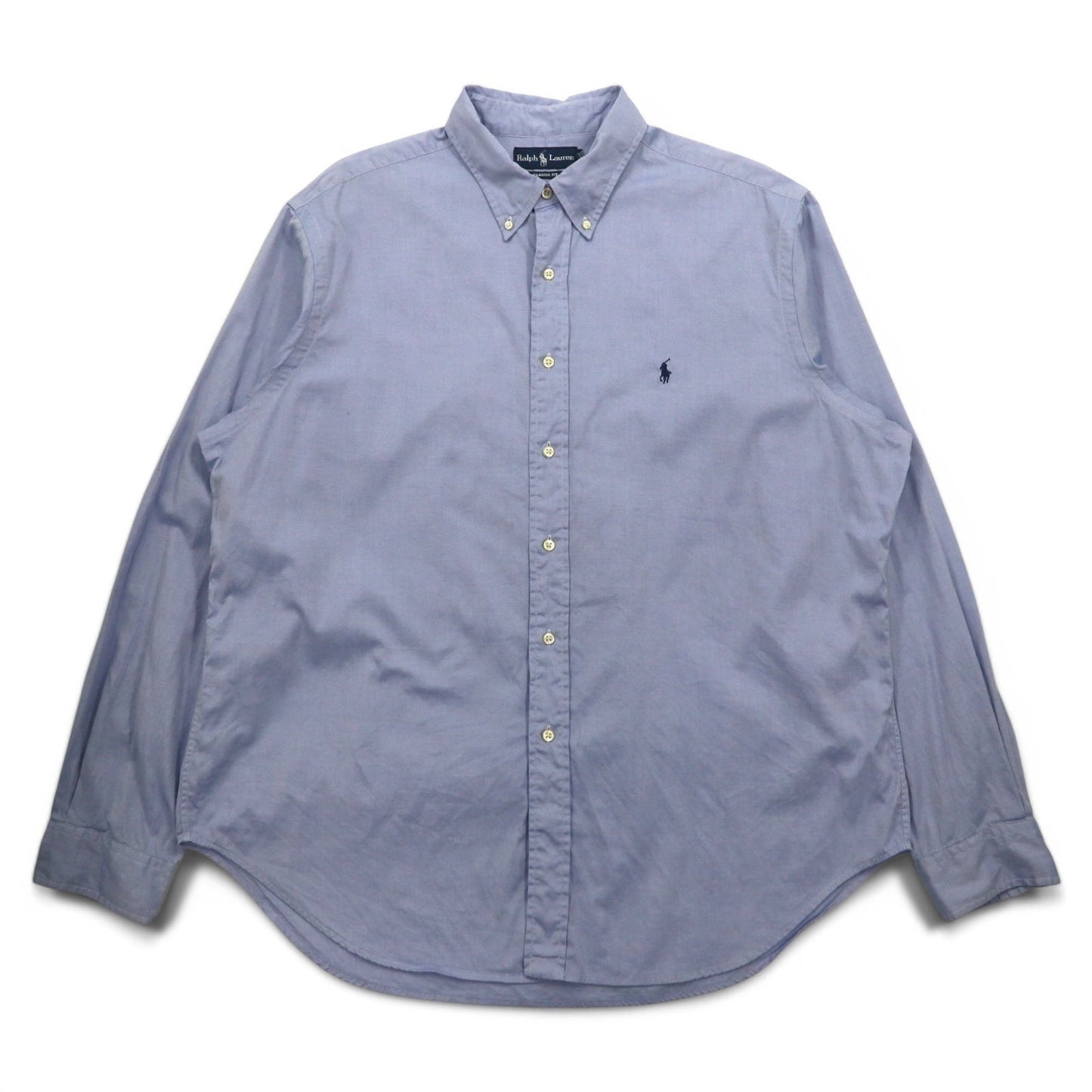 Ralph Lauren 90年代 ボタンダウンシャツ XL ブルー CLASSIC FIT スモールポニー刺繍