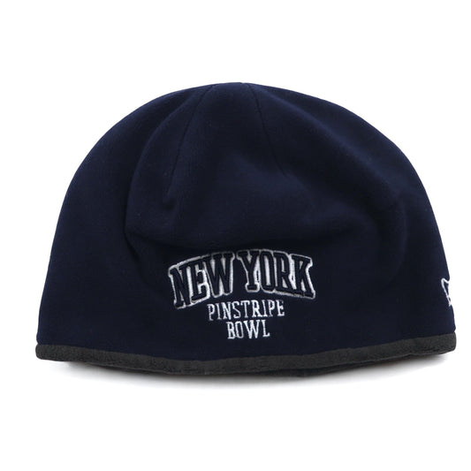 NEW ERA リバーシブル フリース ビーニー FREE ネイビー グレー ポリエステル NEW YORK PINSTRIPE BOWL ヤンキース