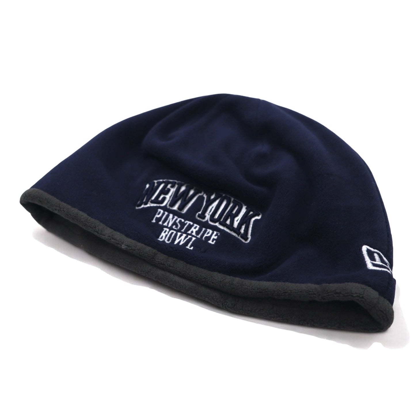 NEW ERA リバーシブル フリース ビーニー FREE ネイビー グレー ポリエステル NEW YORK PINSTRIPE BOWL ヤンキース