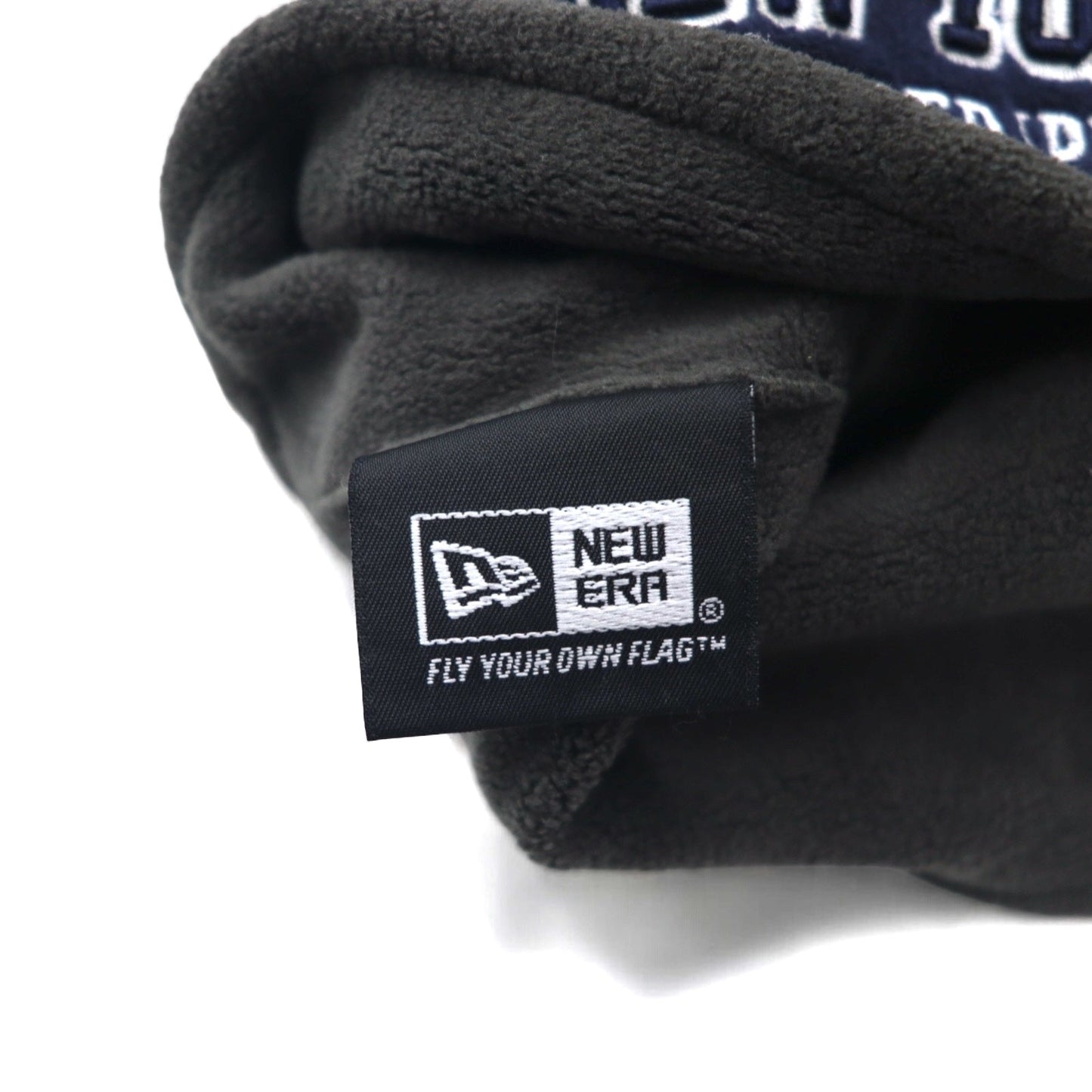 NEW ERA リバーシブル フリース ビーニー FREE ネイビー グレー ポリエステル NEW YORK PINSTRIPE BOWL ヤンキース