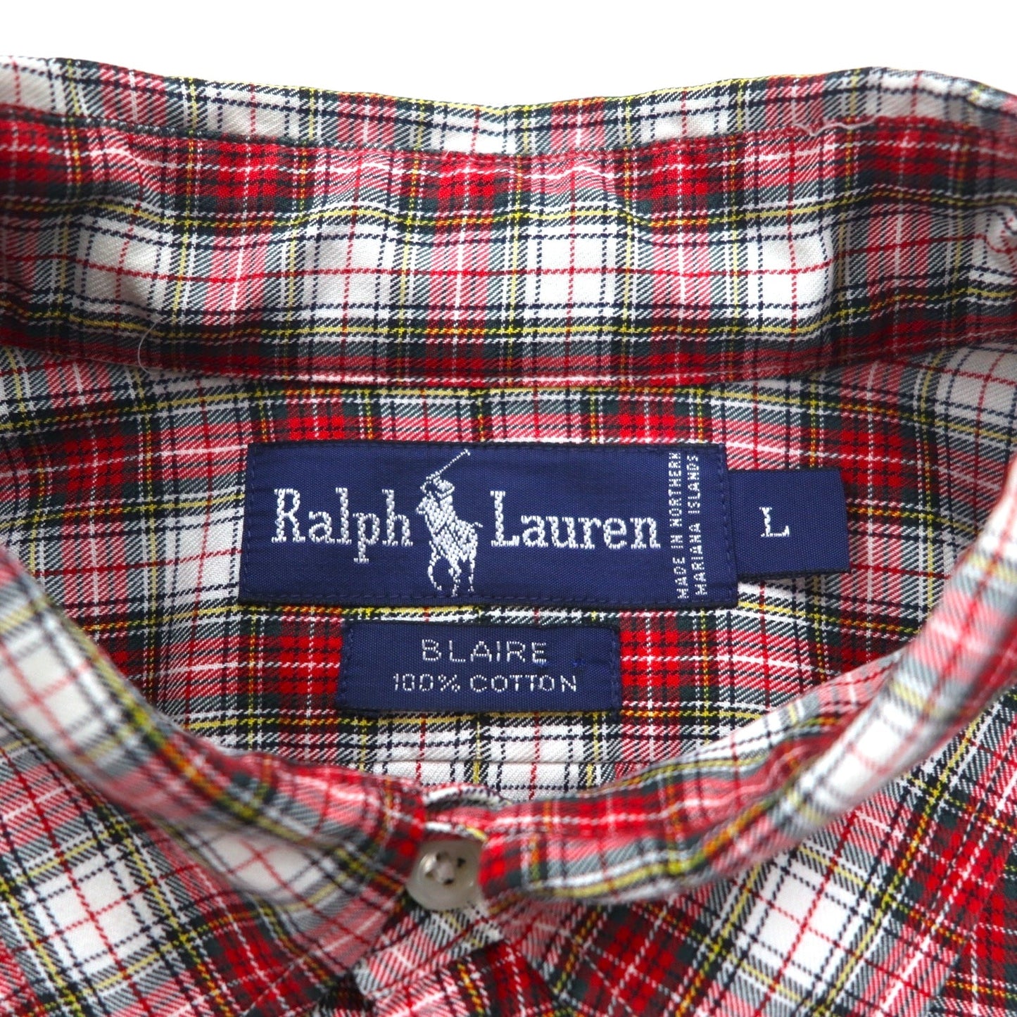 Ralph Lauren 90年代 ボタンダウンシャツ L レッド チェック BLAIRE スモールポニー刺繍