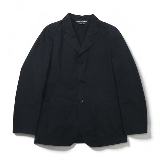 COMME des GARCONS HOMME PLUS 00年代 SIMPLE&UTILITY期 3B テーラードジャケット S ブラック コットン PM-J092 日本製