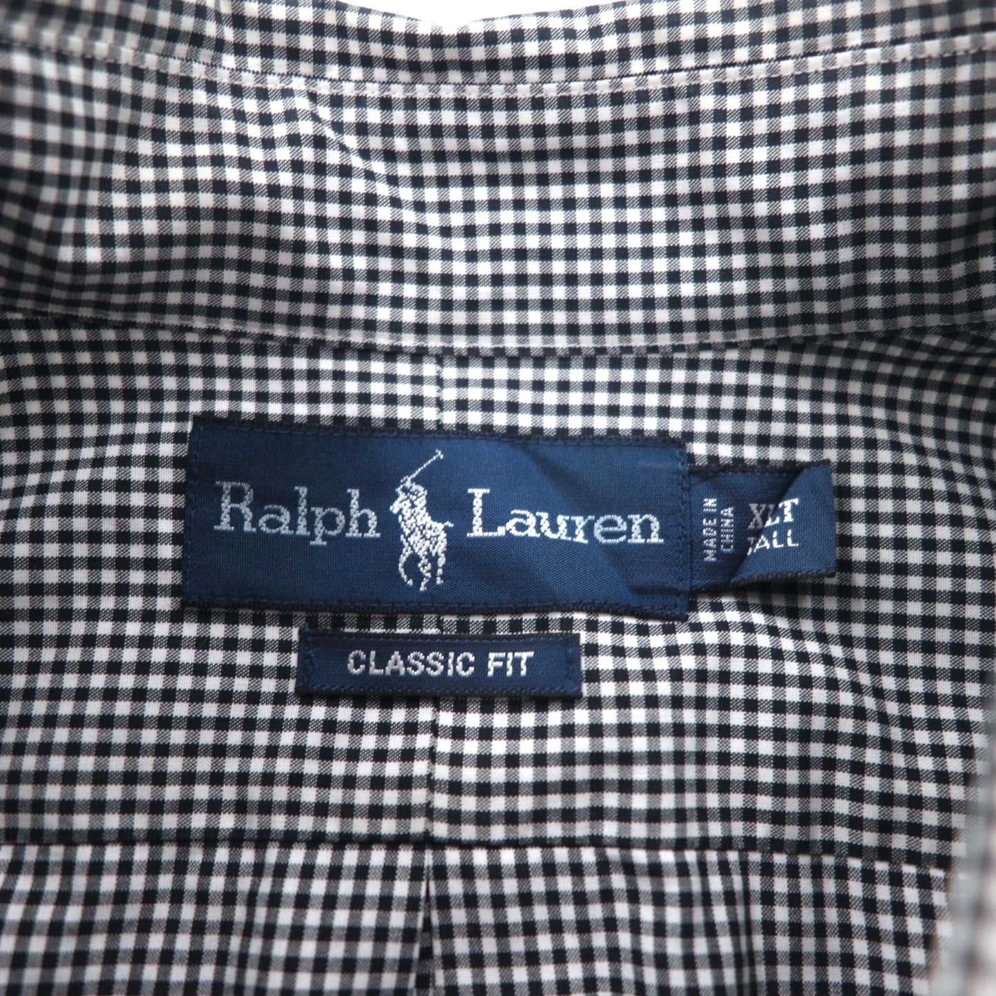 Ralph Lauren 90年代 ボタンダウンシャツ XLT ギンガムチェック CLASSIC FIT ビッグサイズ スモールポニー刺繍