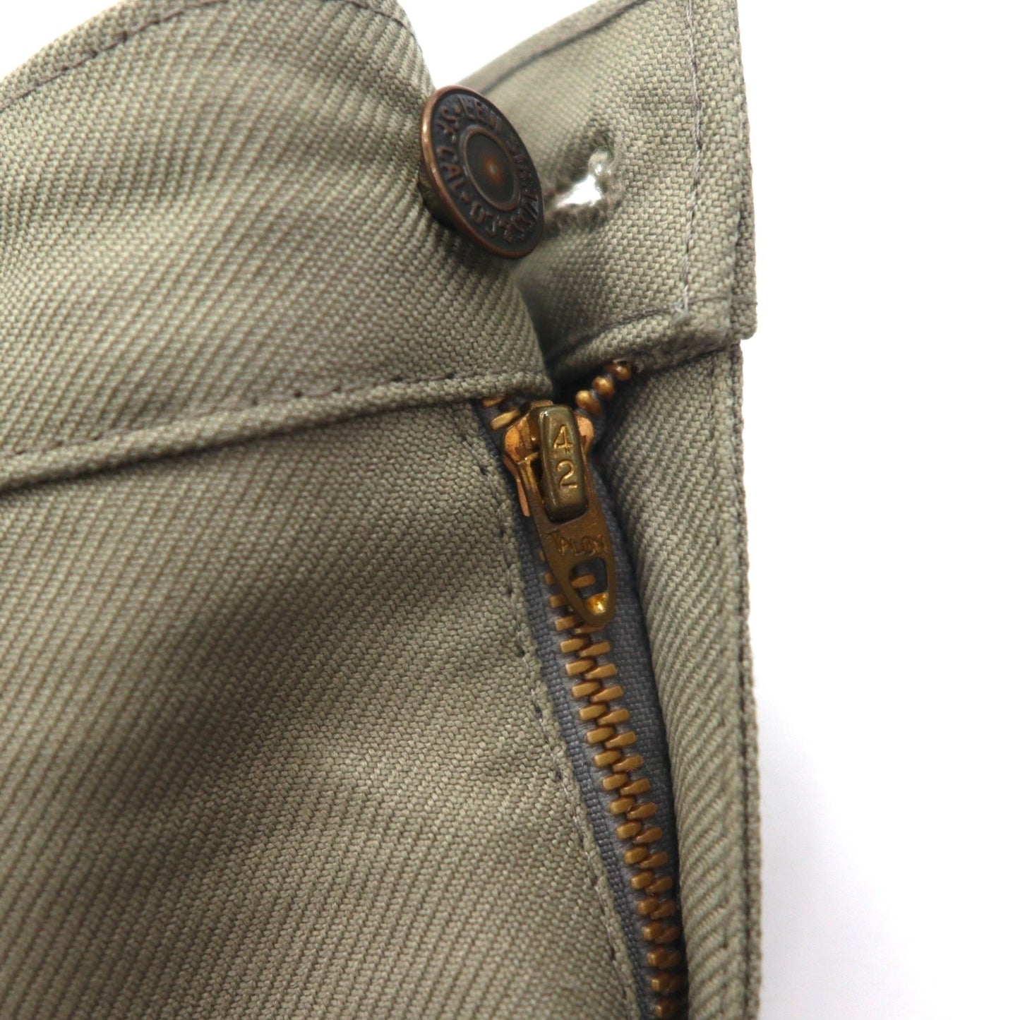 Levi's 80年代 USA製 スタプレ チノパンツ L ベージュ 42TALONジップ 黒タブ ボタン裏520 10517 6123