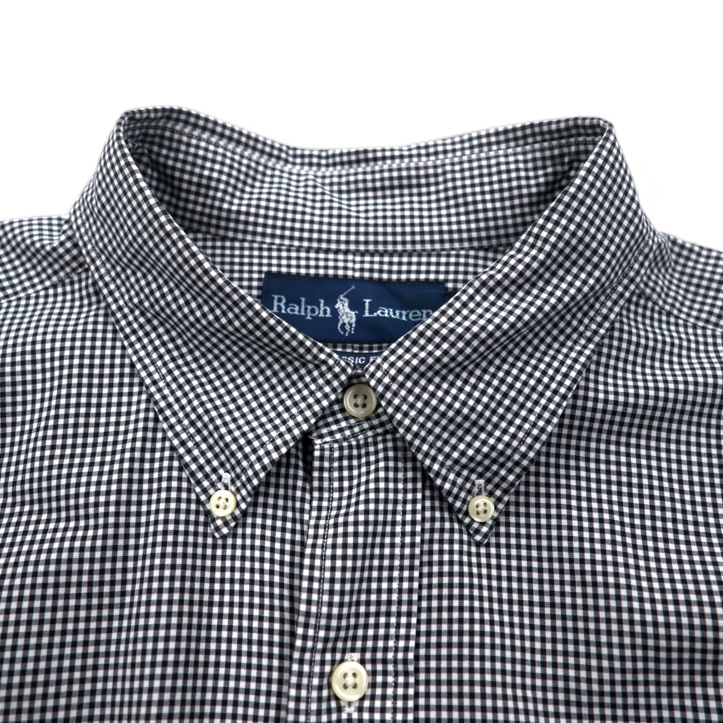 Ralph Lauren 90年代 ボタンダウンシャツ XLT ギンガムチェック CLASSIC FIT ビッグサイズ スモールポニー刺繍
