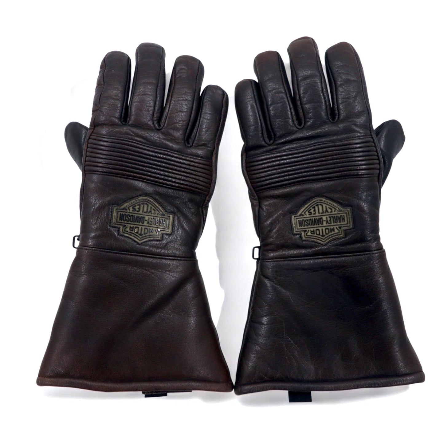 HARLEY DAVIDSON レザー グローブ 手袋 M ブラウン 中綿 バイカー