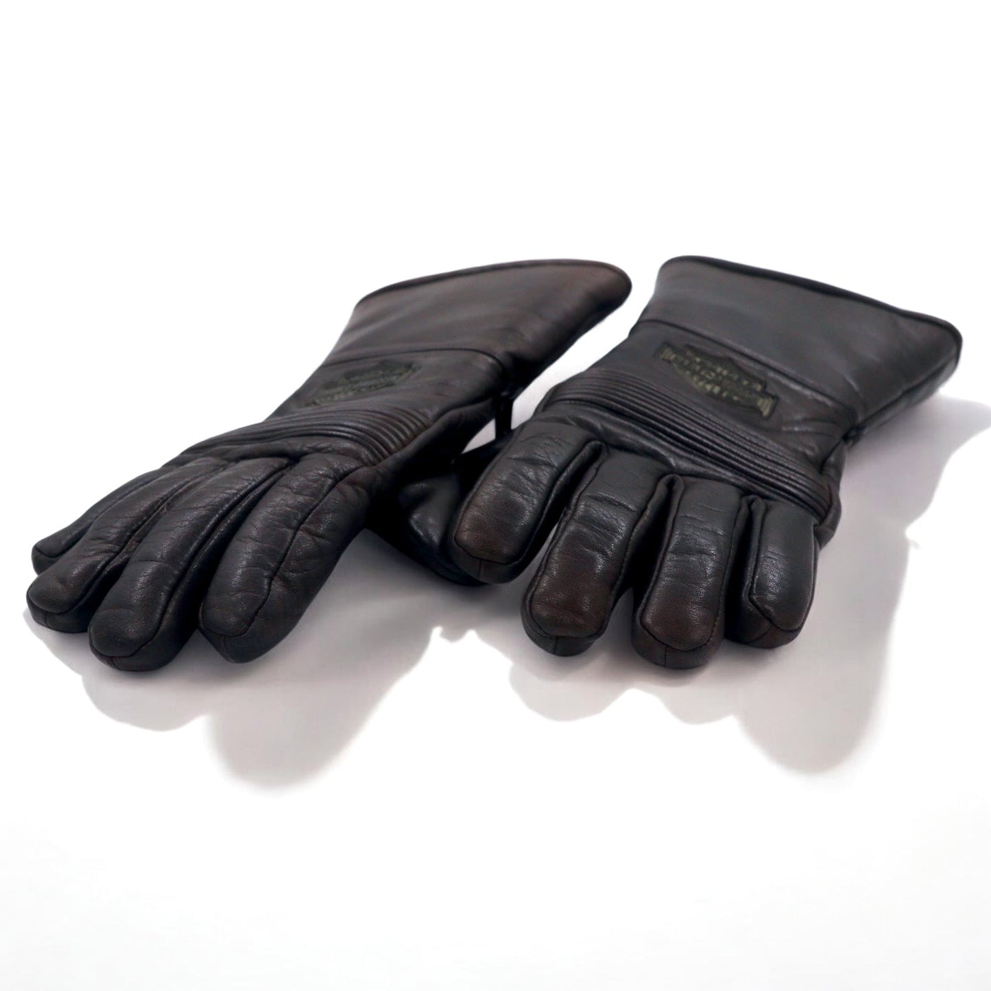HARLEY DAVIDSON レザー グローブ 手袋 M ブラウン 中綿 バイカー