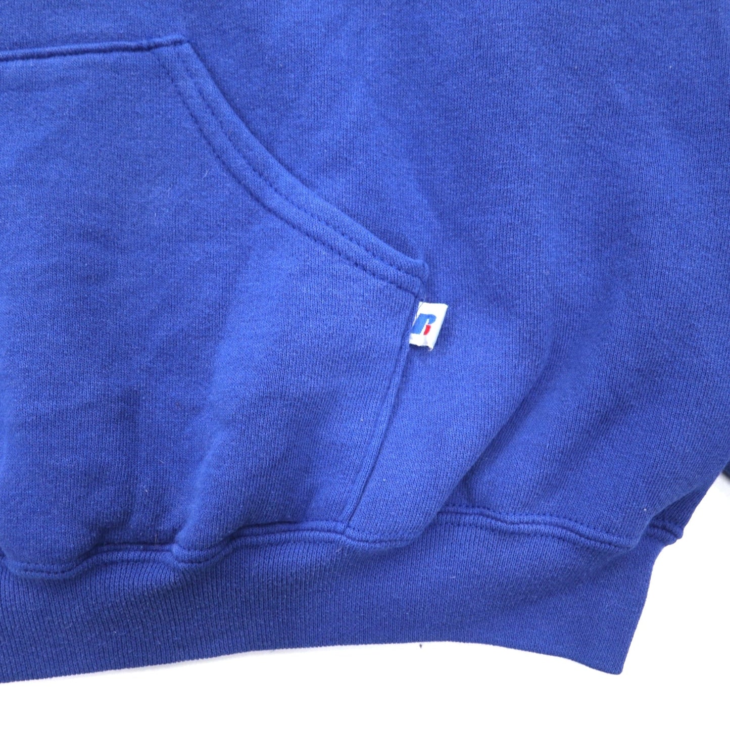 RUSSELL ATHLETIC カレッジプリント プルオーバー パーカー XL ブルー KANSAS アーチロゴ