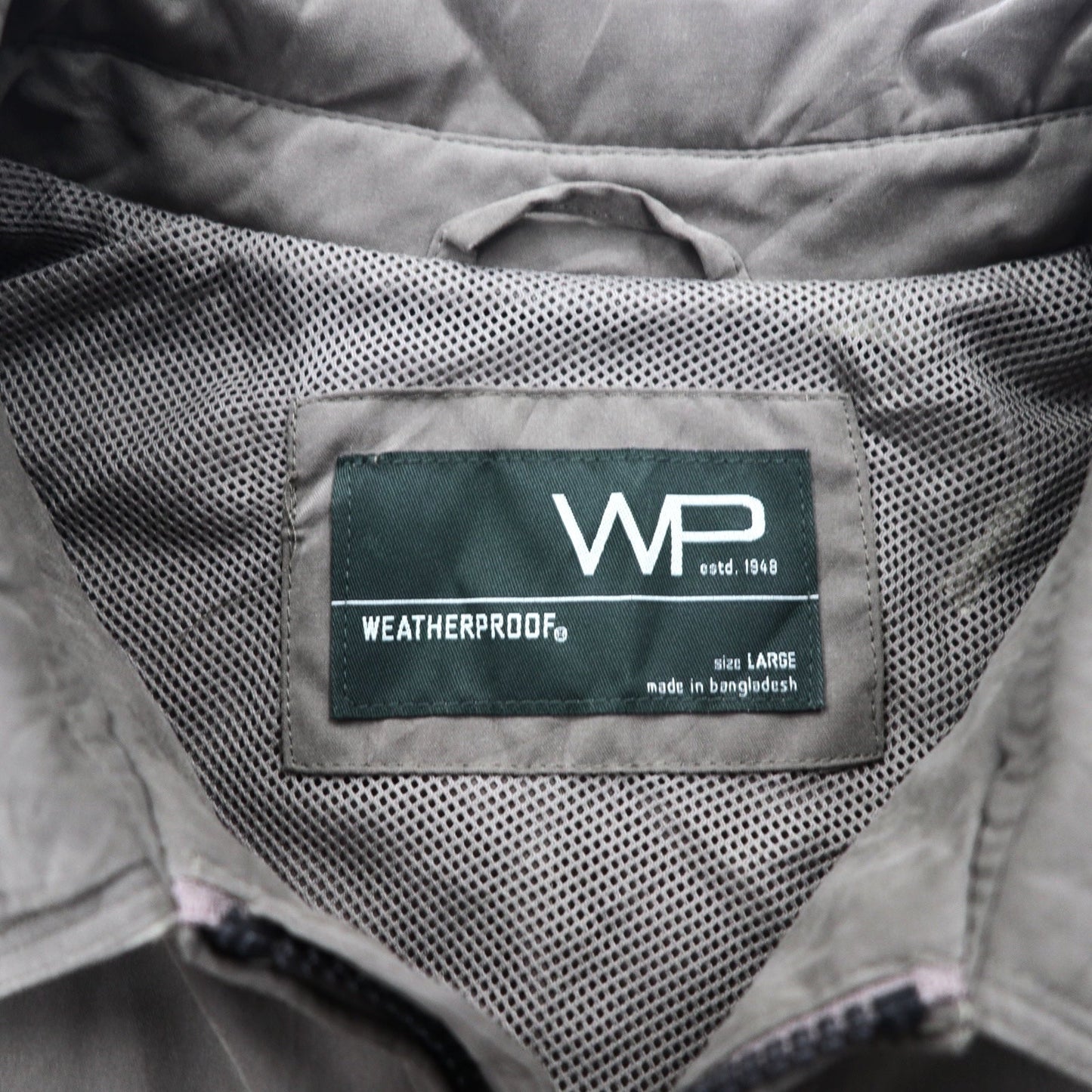 WP WEATHER PROOF ピーチスキン スウィングトップ ハリントンジャケット L ベージュ 防水 メッシュライナー