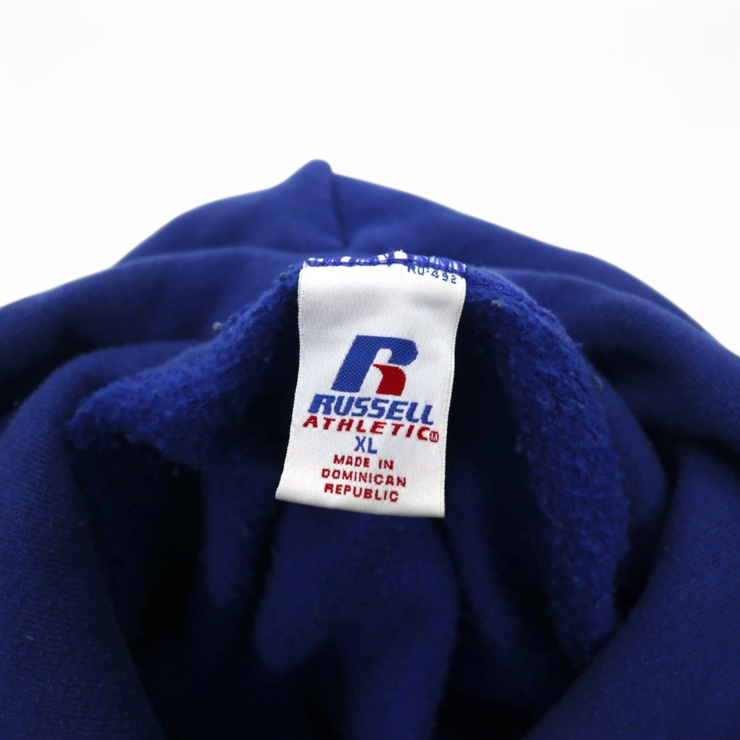 RUSSELL ATHLETIC カレッジプリント プルオーバー パーカー XL ブルー KANSAS アーチロゴ