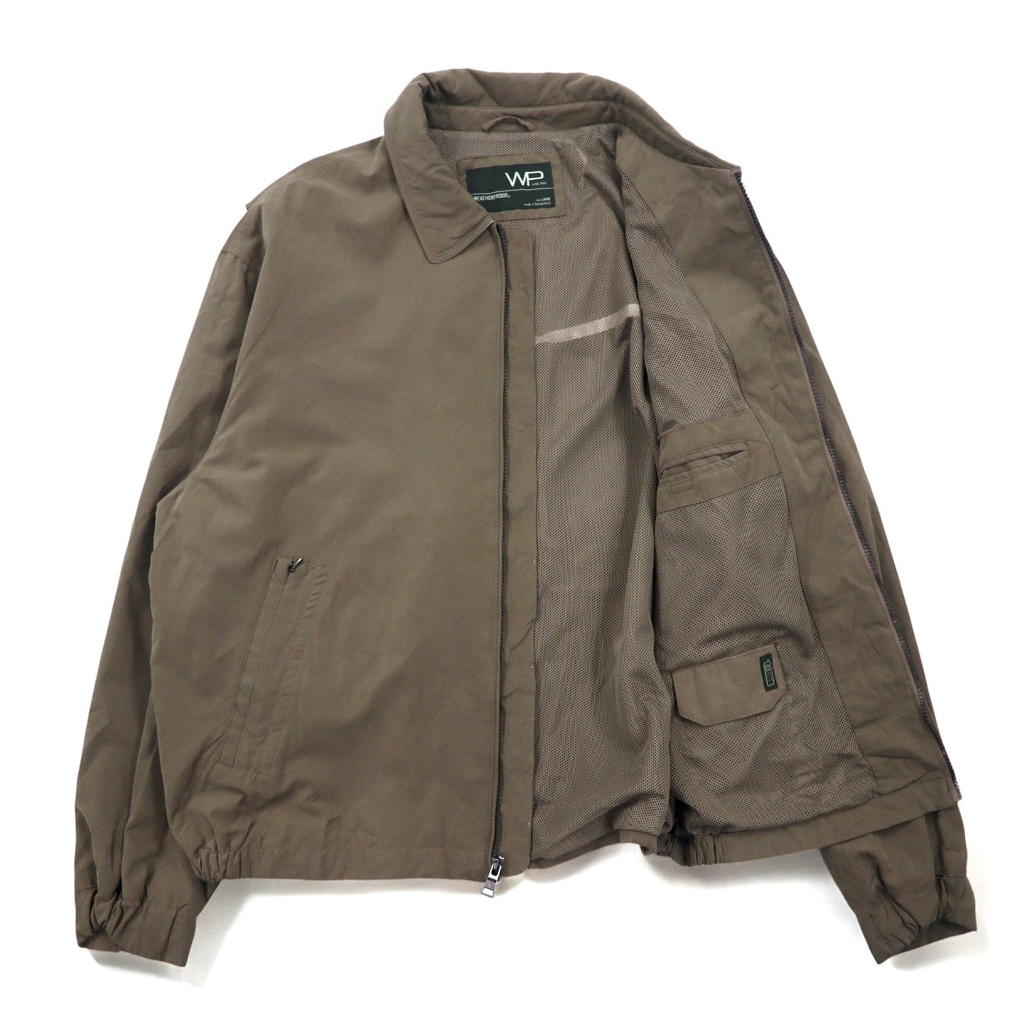 WP WEATHER PROOF ピーチスキン スウィングトップ ハリントンジャケット L ベージュ 防水 メッシュライナー