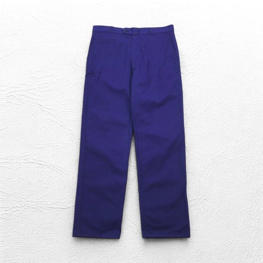 60年代 フランス製 Adolphe Lafont デッドストック モールスキン フレンチワークパンツ XL ブルー 未使用品