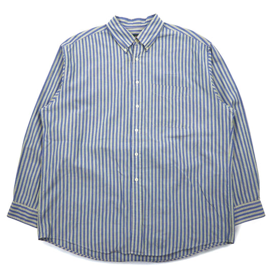 J.CREW 90年代 ボタンダウンシャツ XL ブルー ストライプ コットン 巨人タグ ビッグサイズ