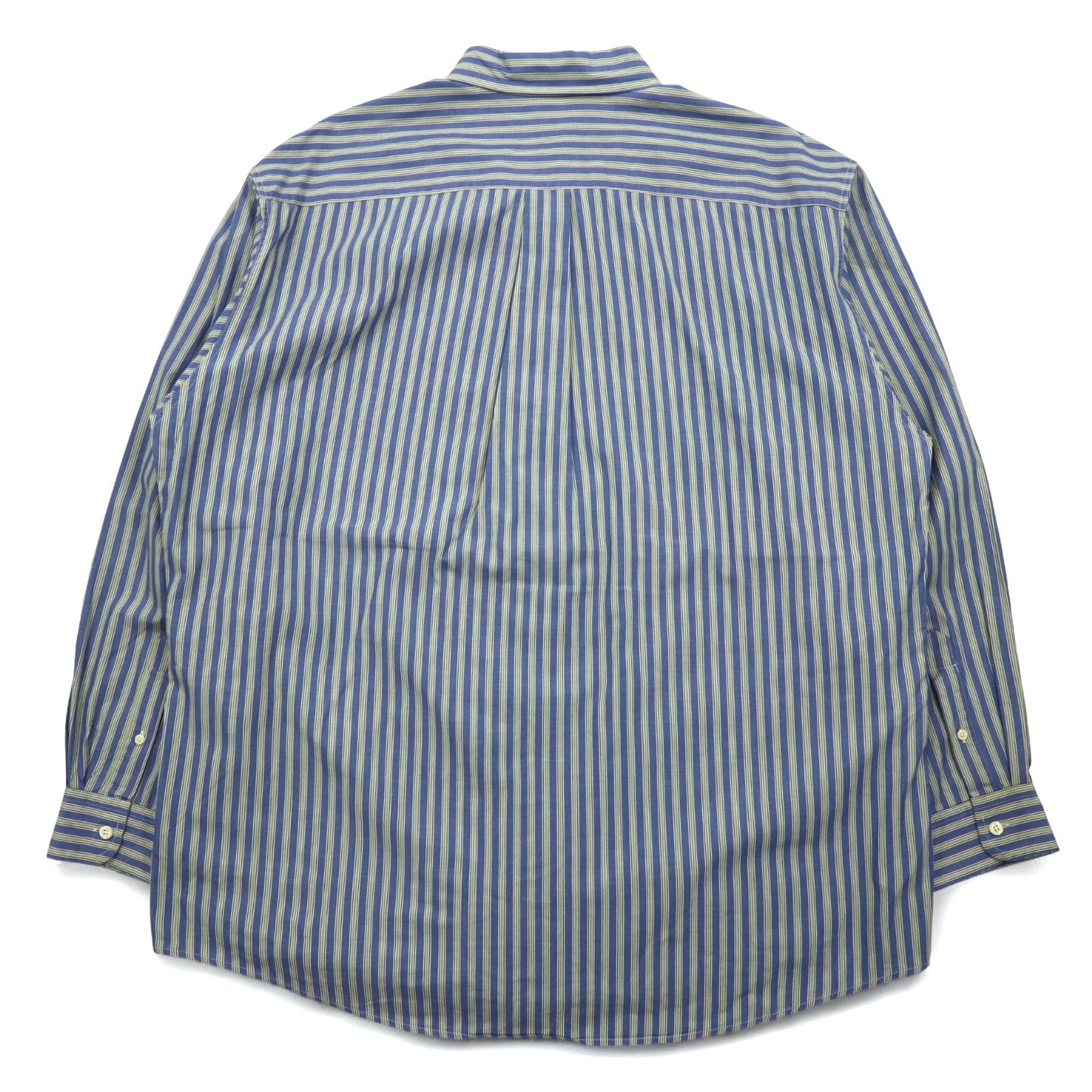 J.CREW 90年代 ボタンダウンシャツ XL ブルー ストライプ コットン 巨人タグ ビッグサイズ