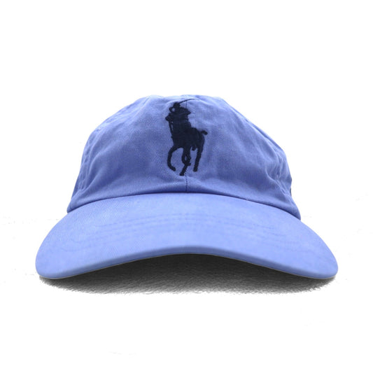 Polo by Ralph Lauren ビッグポニー刺繍 6パネルキャップ FREE ベルト ブルー コットン