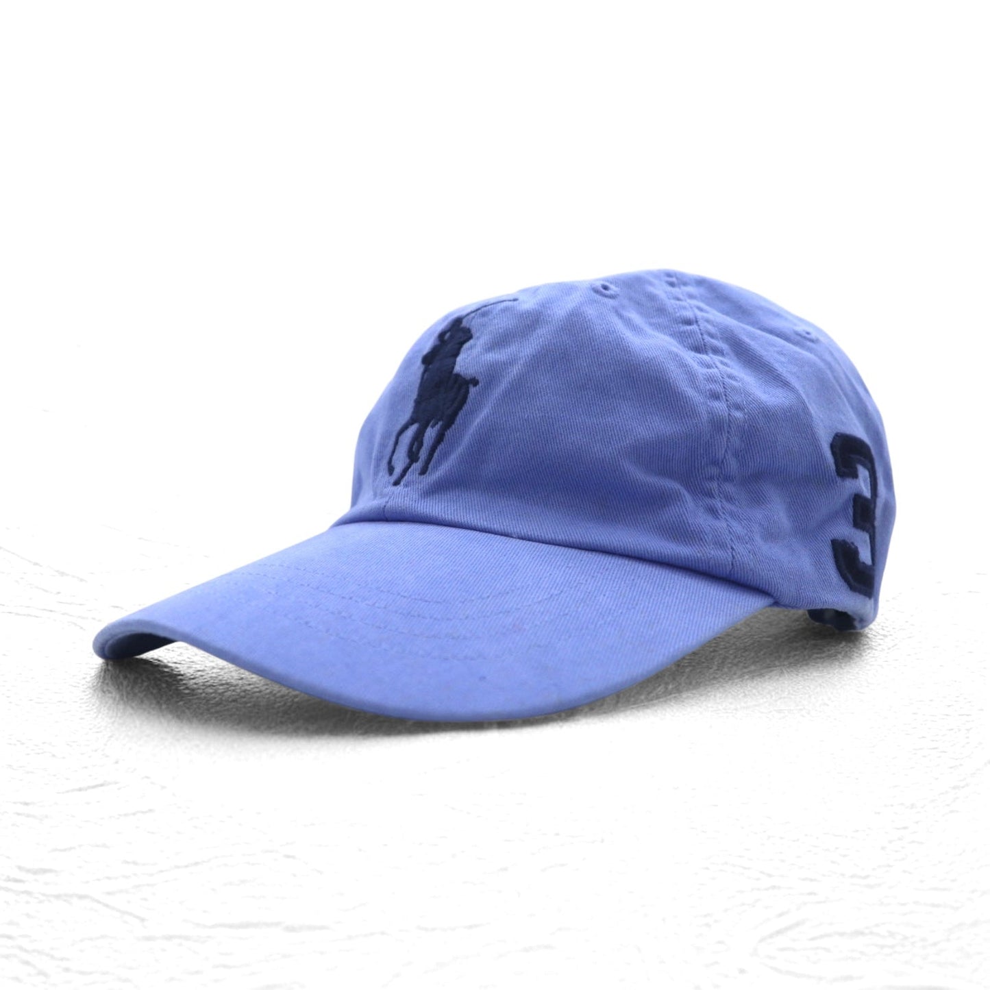 Polo by Ralph Lauren ビッグポニー刺繍 6パネルキャップ FREE ベルト ブルー コットン